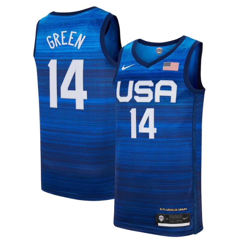 Men's Draymond Green Jersey USA Basketball Tokyo Olympics 2021 Blue