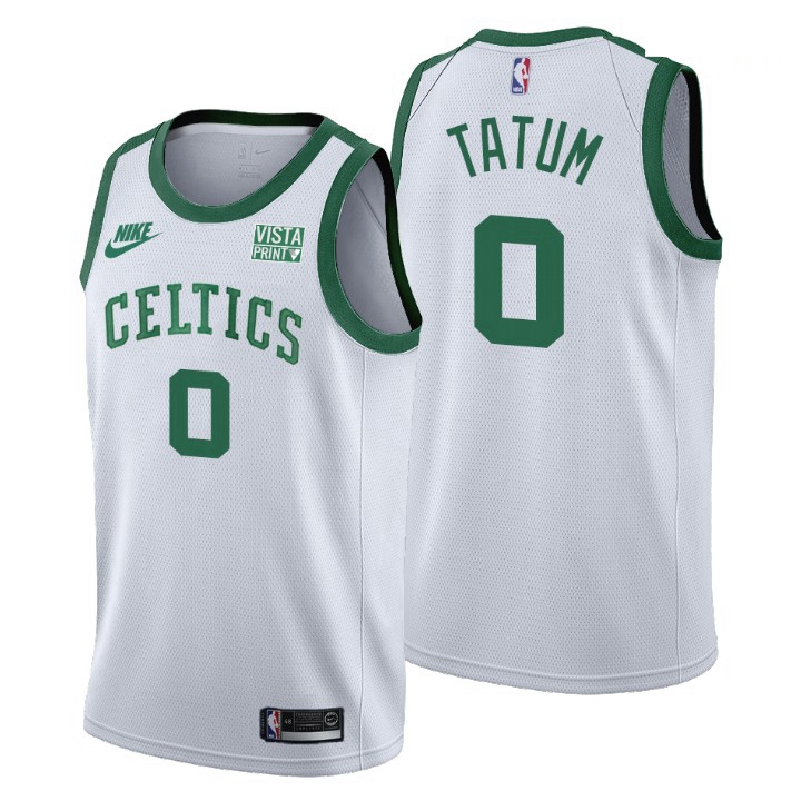 Men Boston Celtics 0 Jayson Tatum Men Nike Releases Classic Edition NBA 75th Anniversary Jersey Whit