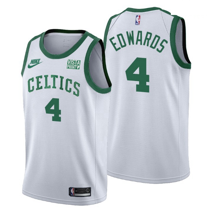 Men Boston Celtics 4 Carsen Edwards Men Nike Releases Classic Edition NBA 75th Anniversary Jersey Wh