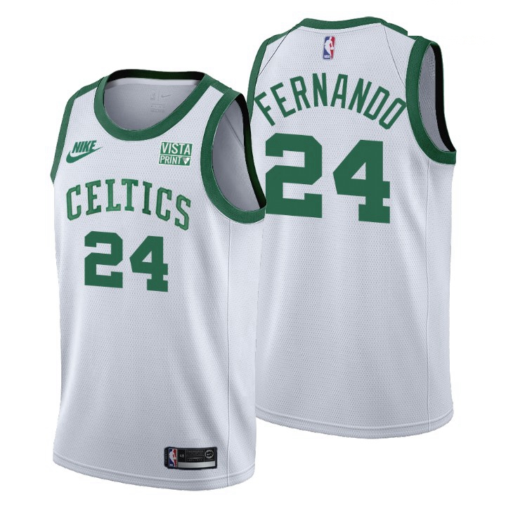 Men Boston Celtics 24 Bruno Fernando Men Nike Releases Classic Edition NBA 75th Anniversary Jersey W