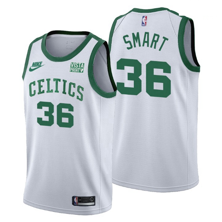 Men Boston Celtics 36 Marcus Smart Men Nike Releases Classic Edition NBA 75th Anniversary Jersey Whi