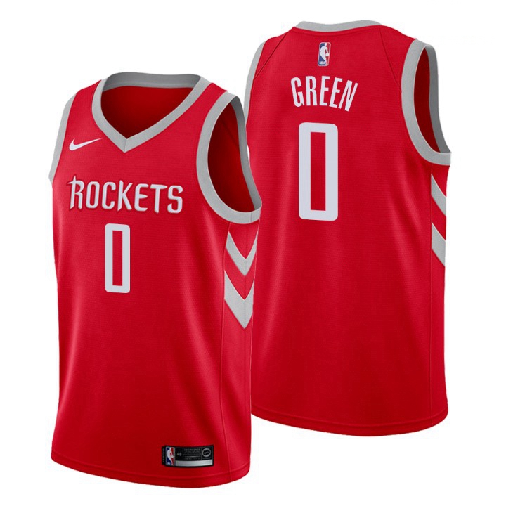 Men Nike Houston Rockets 0 Jalen Green Red NBA Swingman Icon Edition Jersey