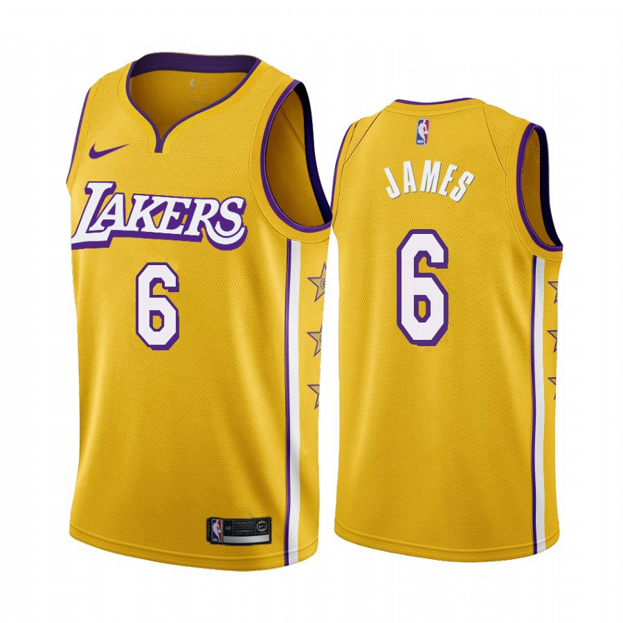 Women Nike Los Angeles Lakers 6 Lebron James Women Unveil 2019 20 City Edition Swingman NBA Jersey Y