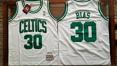 Men Boston Celtis Len Bias White Hardwood Classic Mitchell Ness Jersey