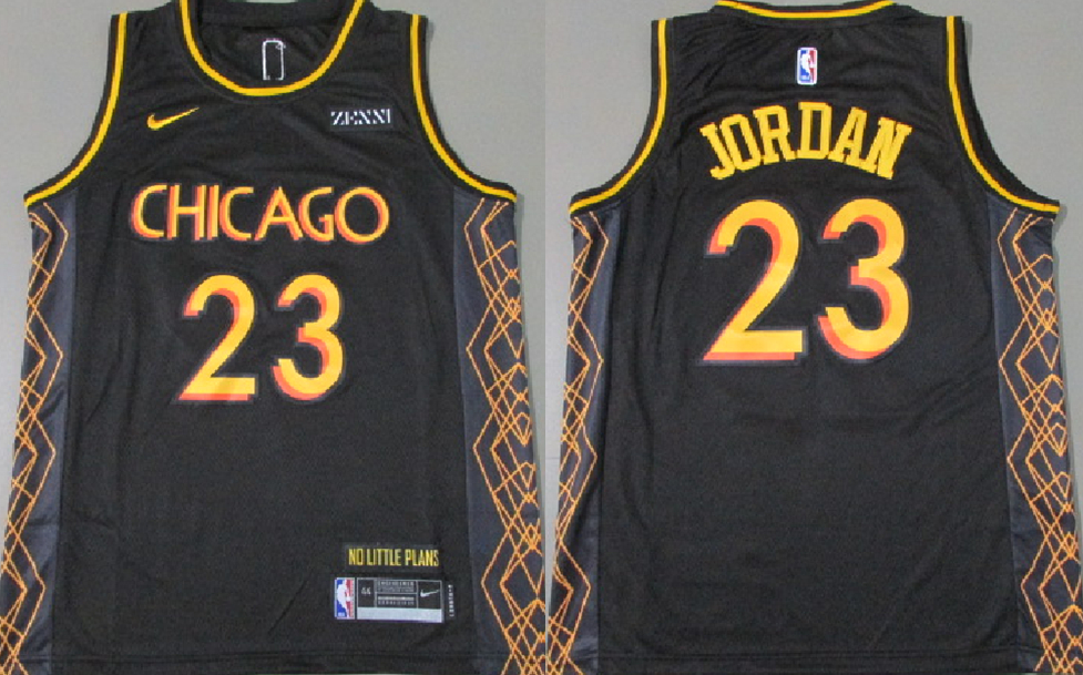 Chicago Bulls 23 Michael Jordan Black 2021 City Edition Nike Swingman Jersey