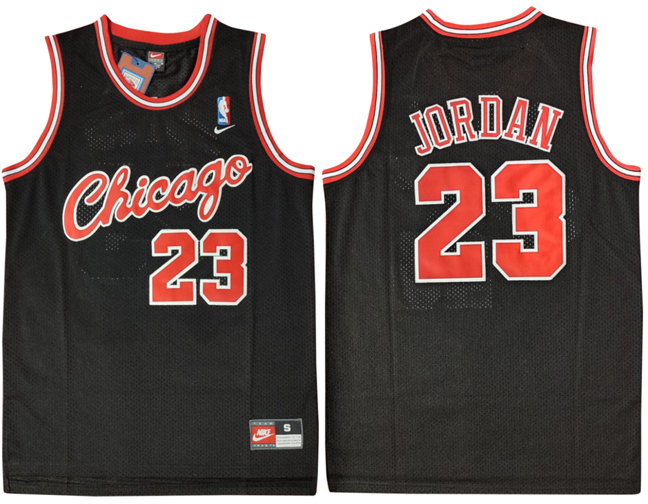 Chicago Bulls 23 Michael Jordan Black Nike Swingman Jersey