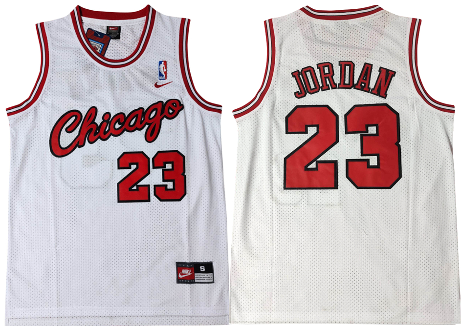 Chicago Bulls 23 Michael Jordan White Nike Swingman Jersey