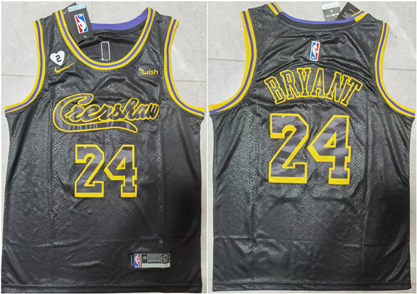 Men Los Angeles Lakers 24 Kobe Bryant Black Stitched Jersey