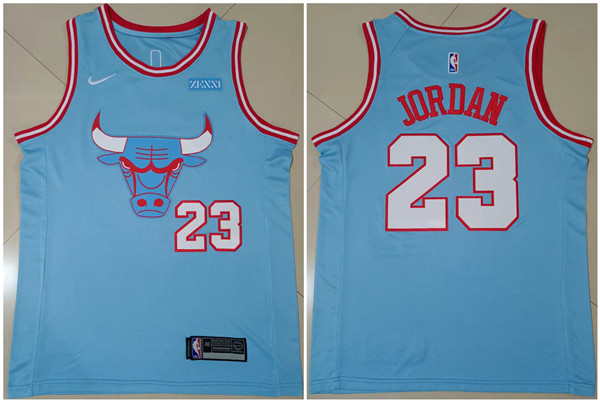 Men Chicago Bulls 23 Michael Jordan Light Blue Stitched Basketball Jersey