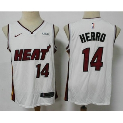 Men Miami Heat 14 Tyler Herro White 2021 Nike Swingman Stitched 