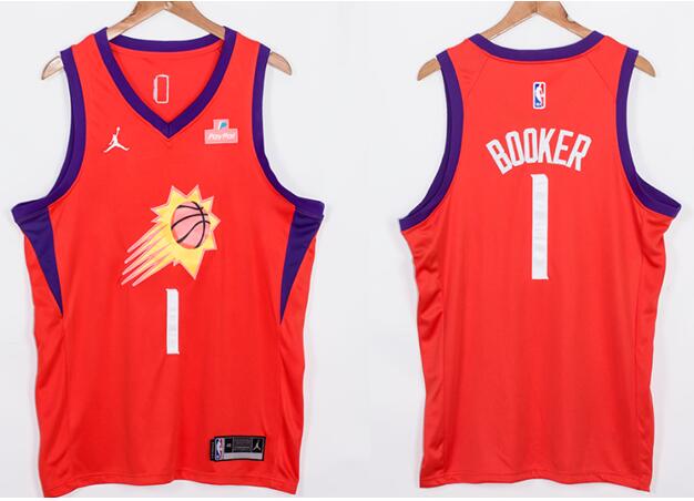 Men Phoenix Suns Devin Booker 1 Orange 2021 2022 City Edition Nike Stitched Jersey