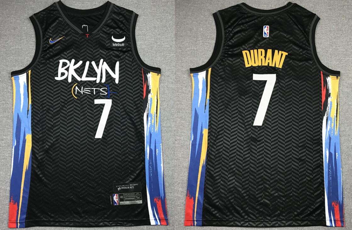 Men Brooklyn Nets Kevin Durant #7 75th Anniversary Nike Swingman Stitched Basketball Jersey