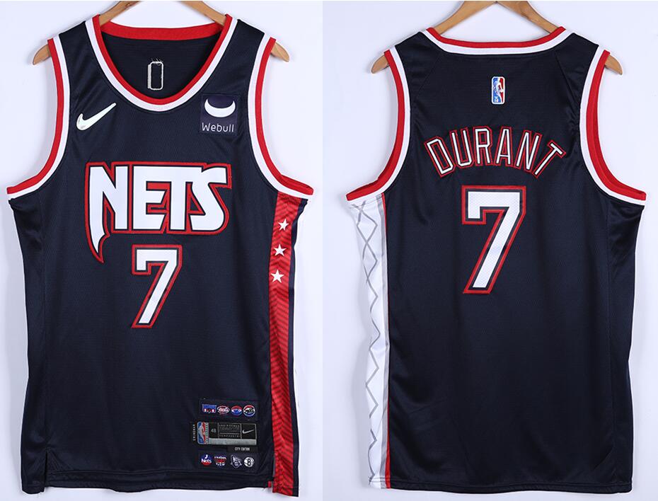 Men Brooklyn Nets Kevin Durant #7 75th Anniversary Swingman Stitched Basketball Jersey