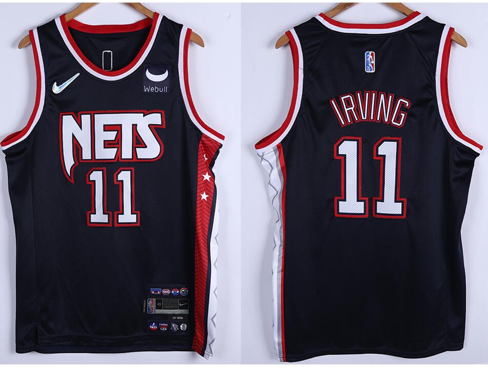 Men Brooklyn Nets Kyrie Irving #11 75th Anniversary Swingman Stitched Basketball Jersey