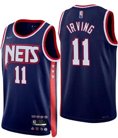 Youth Brooklyn Nets Kevin Irving #11 Blue 75TH Anniversary jersey