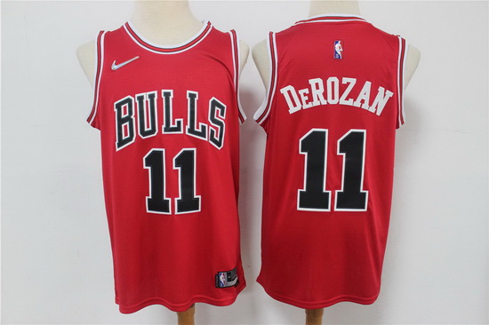 Men Chicago Bulls 11 DeMar DeRozan Red Nike Diamond 75th Anniversary Swingman Jersey