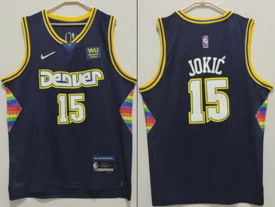 Men Nike Denver Nuggets Nikola Jokic #15 75th Anniversary NBA Stitched Jersey