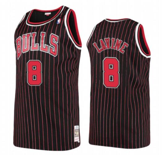 Men Chicago Bulls Zach Lavine e 8 Hardwood Classics Maglia Uomo Jersey