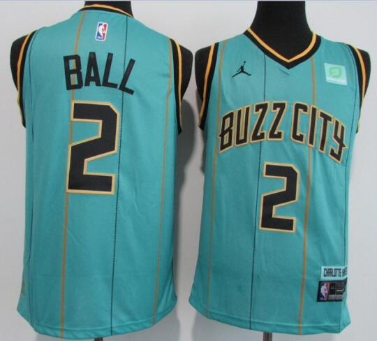 Youth  Charlotte Hornets 2 LaMelo Ball Teal 2020 21 City Edition Swingman Jersey