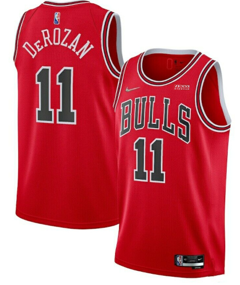 Men Chicago Bulls 11 DeMar DeRozan 75th Anniversary Red Swingman Stitched Basketball Jersey