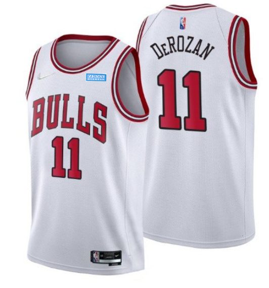 Men Chicago Bulls 11 DeMar DeRozan 75th Anniversary White Swingman Stitched Basketball Jersey