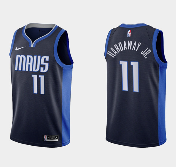 Men Dallas Mavericks 11 Tim Hardaway Jr  Navy Stitched Basketball Jersey