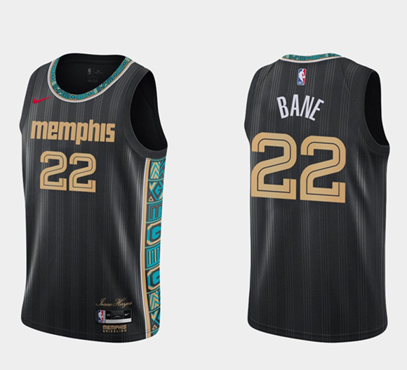 Men Memphis Grizzlies 22 Desmond Bane Swingman Hardwood Classics Black Stitched Jersey