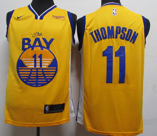 Toddler Nike NBA Golden State Warriors #11 Klay Thompson Yellow Jersey