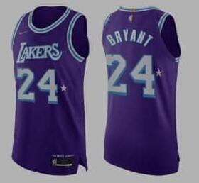 Men Nike Los Angeles Lakers Kobe Bryant purple 2021 75th anniversary Jersey