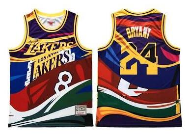 Men's Los Angeles Lakers #24 Kobe Bryant M&N Hardwood Classic Fashion Basketball Jersey