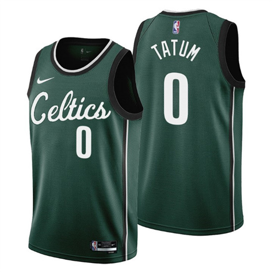 Men's Boston Celtics #0 Jayson Tatum 2022-23 Green City Edition Stitched Jersey