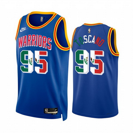 Men Golden State Warriors 95 Juan Toscano Anderson 2022 Royal Special Mexico Classic Edition Stitche