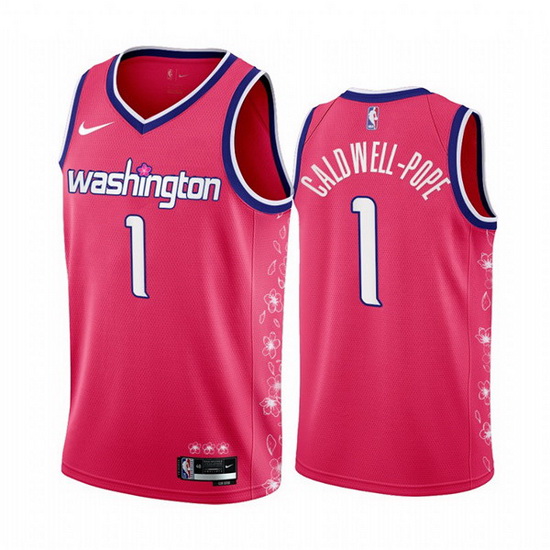 Men Washington Wizards 1 Kentavious Caldwell Pope 2022 23 Pink C