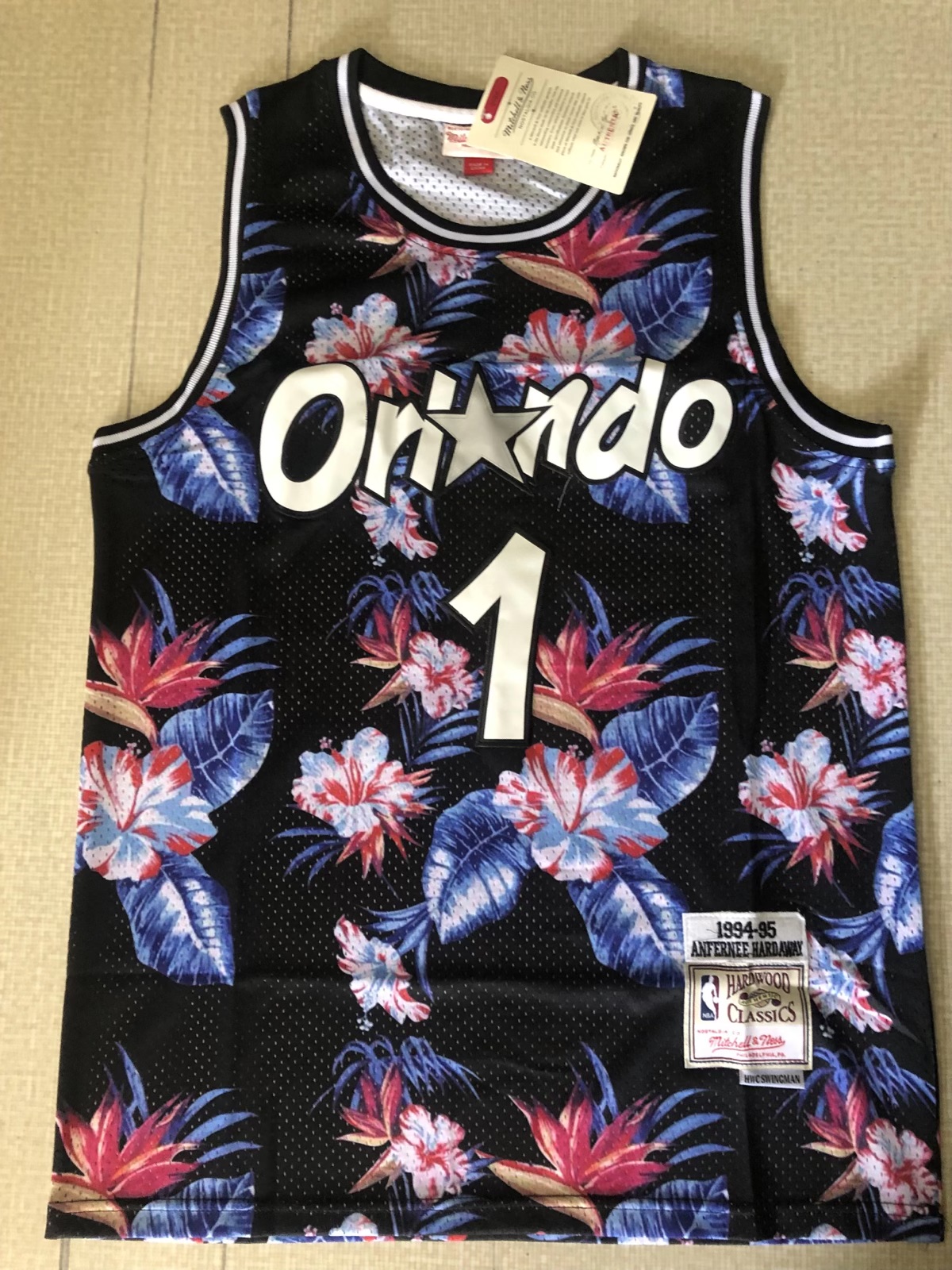 Men Orlando Magic 1 Tim Hardway Black Mitchell Ness NBA Stitched Jersey