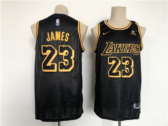 Men Los Angeles Lakers 23 LeBron James Black Stitched Basketball Jersey