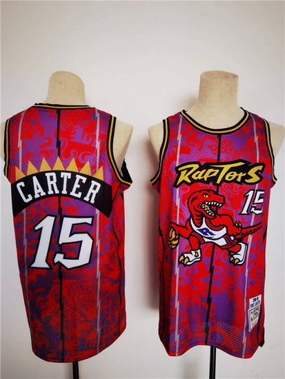 Men Toronto Raptors 15 Vince Carter Lunar New Year Tiger CNY 4 0 Throwback Stitched Jersey