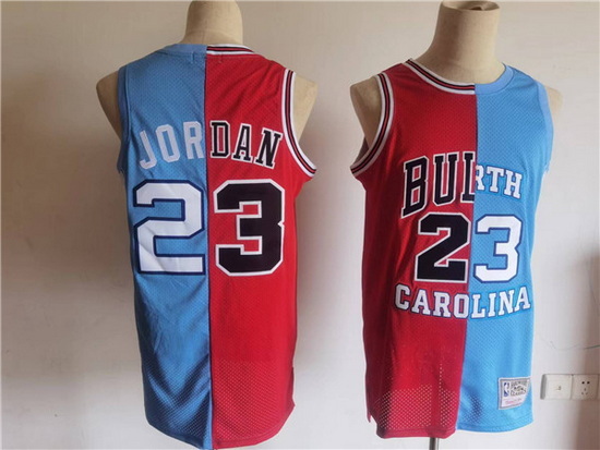 Men Chicago Bulls North Carolina 23 Michael Jordan White Blue Sp