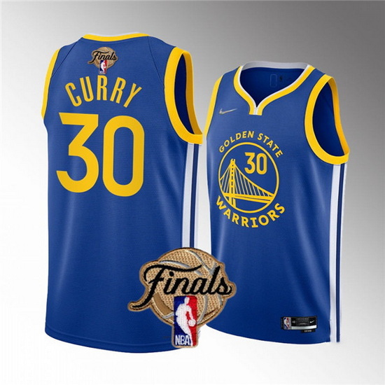 Men Golden State Warriors 30 Stephen Curry 2022 Royal NBA Finals