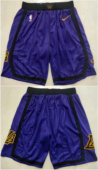 Los Angeles Lakers Basketball Shorts 034