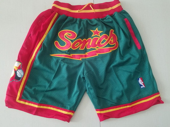 Seattle SuperSonics Basketball Shorts 004