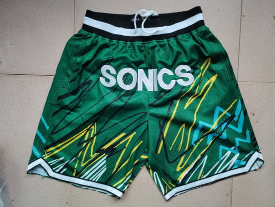 Seattle SuperSonics Basketball Shorts 005