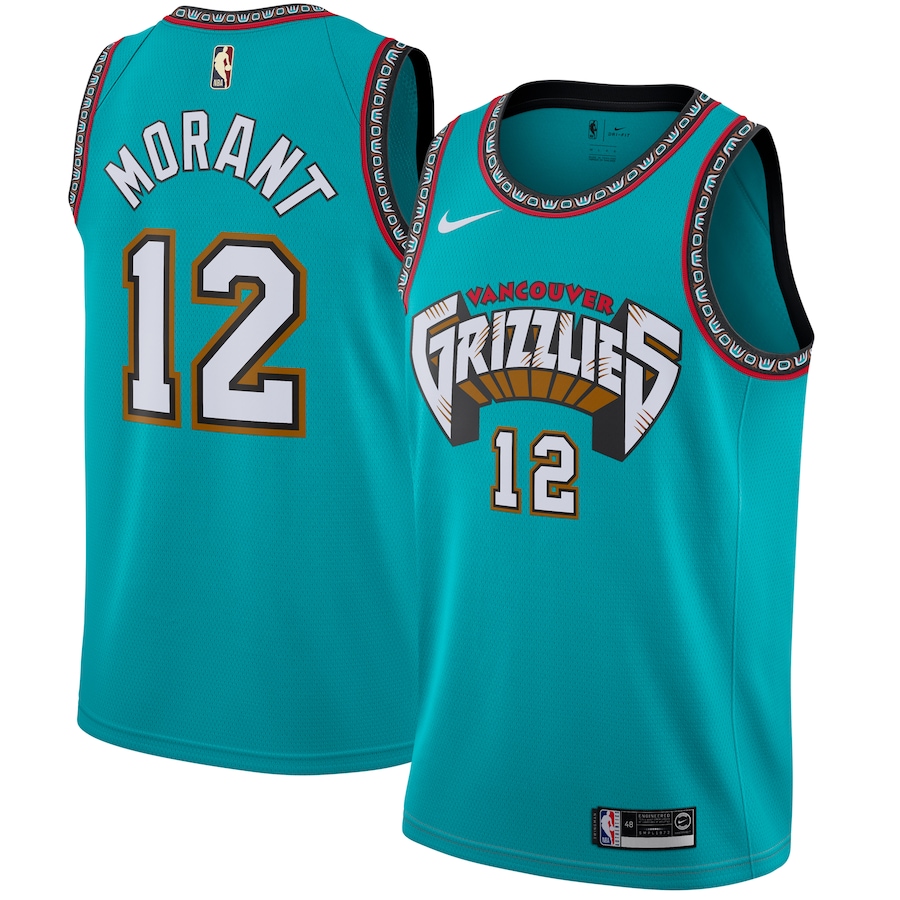 Youth Memphis Grizzlies #12 Ja Morant Green Nike 2019 ABA Hardwood Classics Green Throwback Swingman