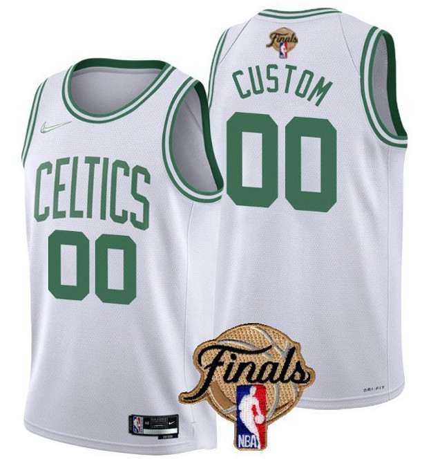 Men's Boston Celtics Active Player Custom 2022 White NBA Finals 