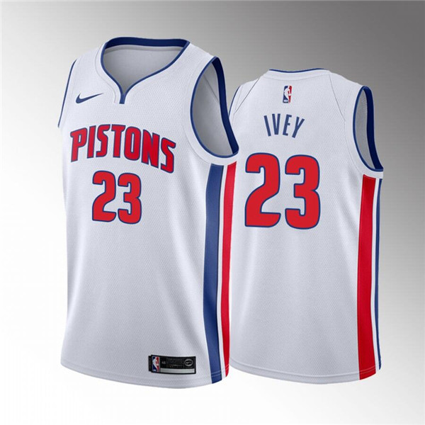 Men's Detroit Pistons #23 Jaden Ivey 2020-21 White Association E