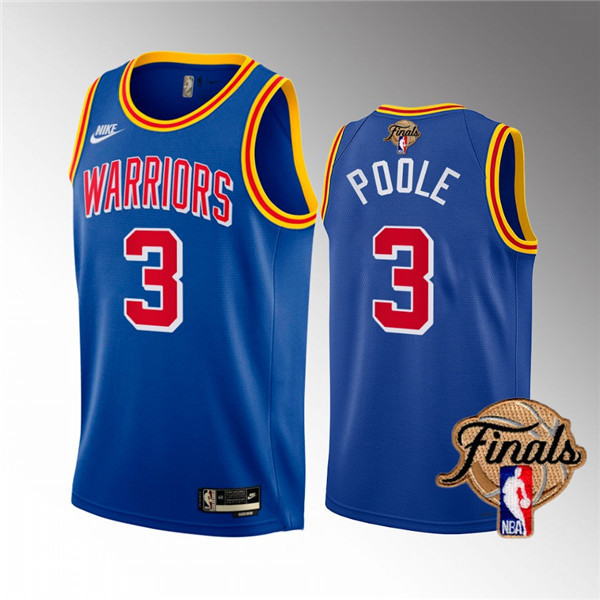 Men's Golden State Warriors #3 Jordan Poole 2022 Royal NBA Final