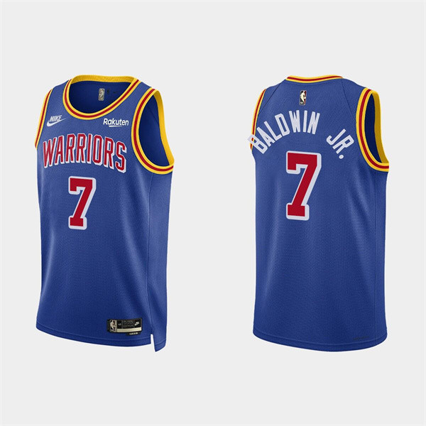 Men's Golden State Warriors #7 Patrick Baldwin Jr. 2022 Royal Stitched Basketball Jerseys