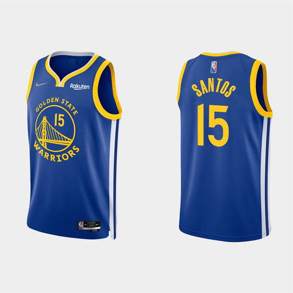 Men's Golden State Warriors #15 Gui Santos 2022 Royal Stitched Basketball Jersey