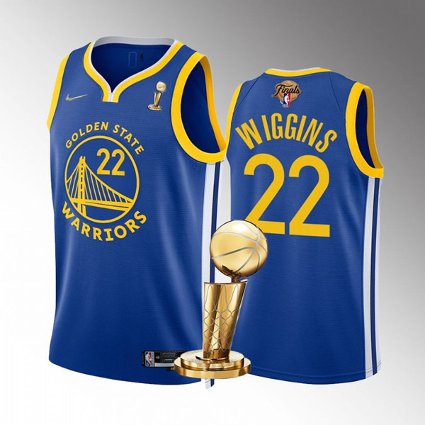 Men's Golden State Warriors #22 Andrew Wiggins 2022 Royal NBA Fi