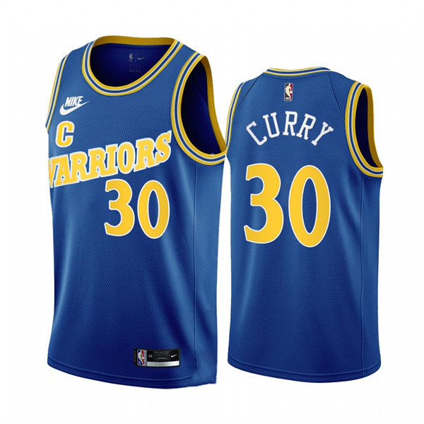 Men's Golden State Warriors #30 Stephen Curry 2022 23 Classic Edition Royal Stitched Basketball Jers