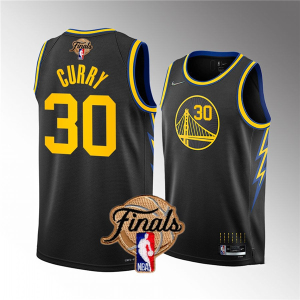 Men's Golden State Warriors #30 Stephen Curry 2022 Black NBA Fin